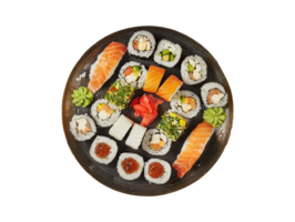 ai genererad en tallrik av sushi png