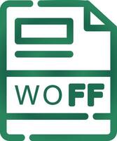 WOFF Creative Icon Design vector