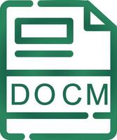 DOCM Creative Icon Design vector