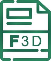 F3D Creative Icon Design vector