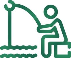 Shore Fishing Creative Icon Design vector