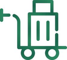 Luggage Cart Creative Icon Design vector