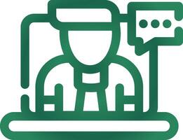 Online Interview Creative Icon Design vector