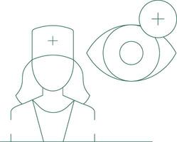 óptico hembra creativo icono diseño vector