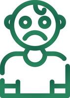 Sad Baby Creative Icon Design vector