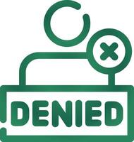 Denied Creative Icon Design vector