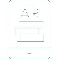 Ar Tumbling Blocks Creative Icon Design vector