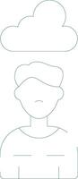 Sad Creative Icon Design vector