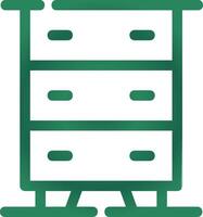 Chest of Drawers Creative Icon Design vector