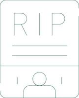 Obituary Creative Icon Design vector
