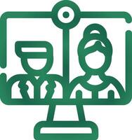 Online Interview Creative Icon Design vector