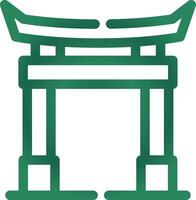 Torii Gate Creative Icon Design vector