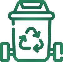 Trash Bin Creative Icon Design vector