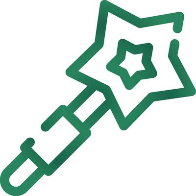 Magic Wand Creative Icon Design
