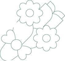 Flower Bouquet Creative Icon Design vector