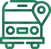 School Bus Creative Icon Design vector