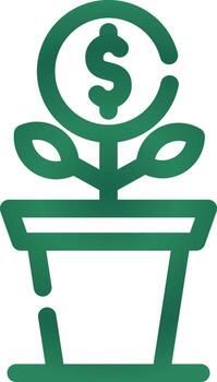 círculo de gradiente de línea vector