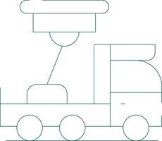 diseño de icono creativo de camión de escalera vector