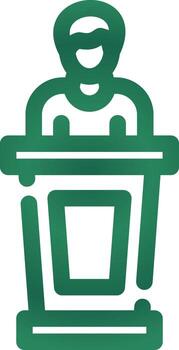 círculo de gradiente de línea vector