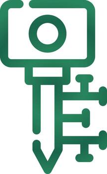 círculo de gradiente de línea vector