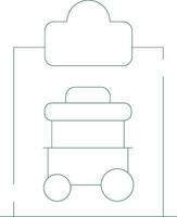 Cart Registration Creative Icon Design vector