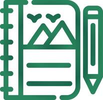 diseño de icono creativo de cuaderno de bocetos vector