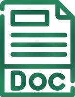 diseño de icono creativo de formato de archivo doc vector