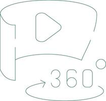 360 Degree Video Creative Icon Design vector