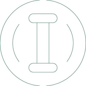 círculo de gradiente de línea vector