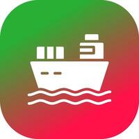 Cargo Ship Creative Icon Design vector