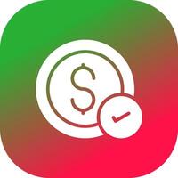 Money Check Creative Icon Design vector