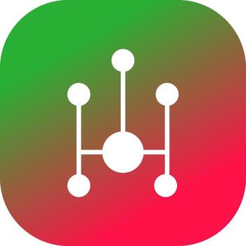 círculo de gradiente de línea vector