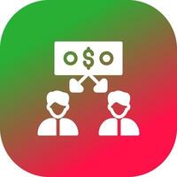 Peer to Peer Lending Creative Icon Design vector