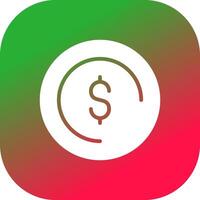 Dollar Coin Creative Icon Design vector