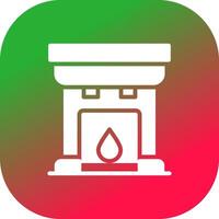 Fireplace Creative Icon Design vector