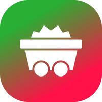 Mine Cart Creative Icon Design vector