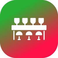 Bar Counter Creative Icon Design vector