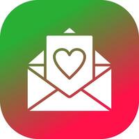 diseño de icono creativo de carta de amor vector