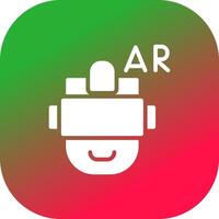 Ar Helmet Creative Icon Design vector