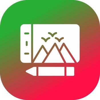 círculo de gradiente de línea vector