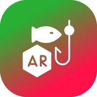 Ar Fishing Creative Icon Design vector