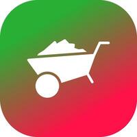 Wheelbarrow Creative Icon Design vector