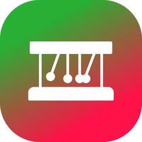 Newton Cradle Creative Icon Design vector