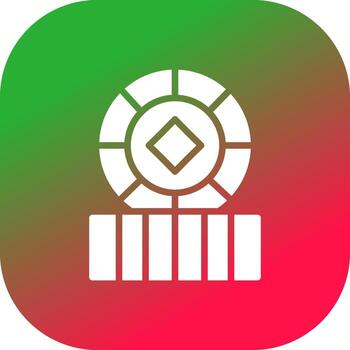 círculo de gradiente de línea vector