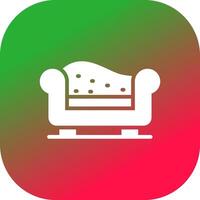 Chaise Longue Creative Icon Design vector