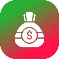 diseño de icono creativo de bolsa de dinero vector