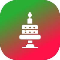 diseño de icono creativo de pastel de cumpleaños vector