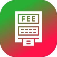 ATM Fees Creative Icon Design vector