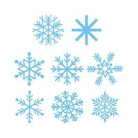 Vector White Snowflakes elements with Red Background