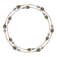Circle arch Bow frame vector and white background